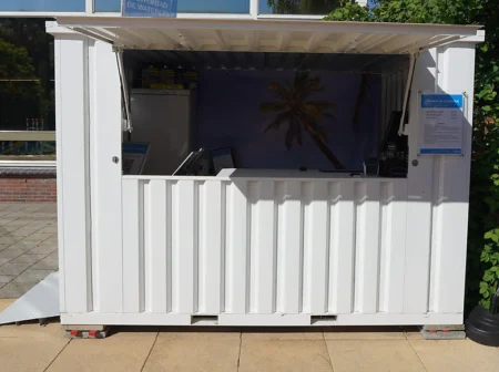Container bar pliable 3 x 2 mètres Blanc RAL 9016