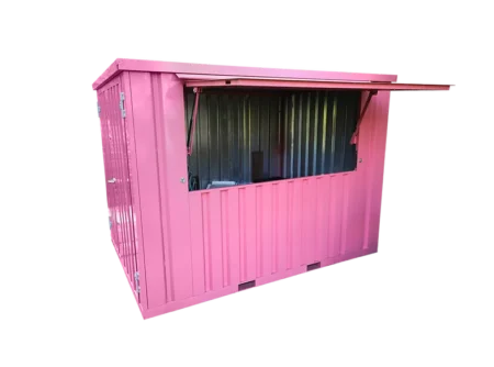 Container bar pliable 3 x 2 mètres Rose RAL 3014