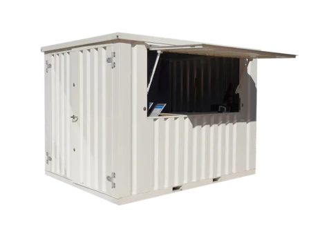 Container bar pliable 4 × 2 mètres Blanc RAL 9016
